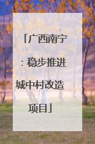 广西南宁：稳步推进城中村改造项目