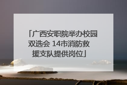 广西安职院举办校园双选会 14市消防救援支队提供岗位