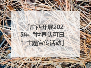 广西开展2025年“世界认可日”主题宣传活动