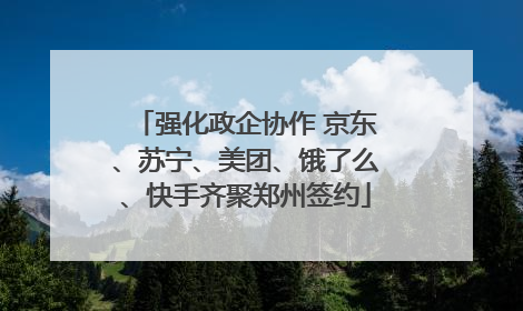 强化政企协作 京东、苏宁、美团、饿了么、快手齐聚郑州签约