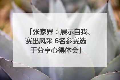 张家界：展示自我、赛出风采 6名参赛选手分享心得体会