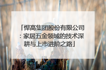 悍高集团股份有限公司：家居五金领域的技术深耕与上市进阶之路