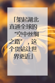 架起湖北直通全球的“空中丝绸之路”，这个货站让世界更近