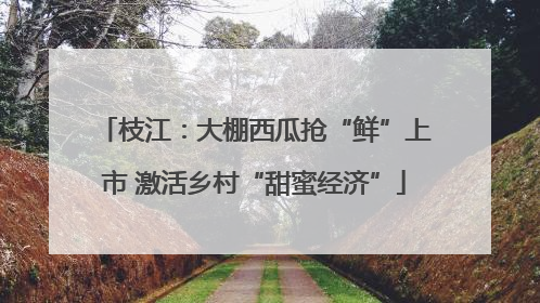 枝江：大棚西瓜抢“鲜”上市 激活乡村“甜蜜经济”