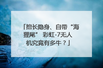 擅长隐身、自带“海狸尾” 彩虹-7无人机究竟有多牛？