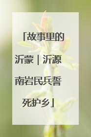 故事里的沂蒙｜沂源南岩民兵誓死护乡