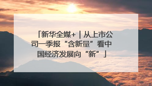 新华全媒+｜从上市公司一季报“含新量”看中国经济发展向“新”