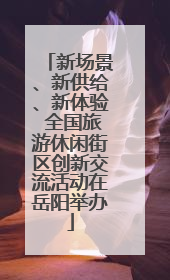 新场景、新供给、新体验 全国旅游休闲街区创新交流活动在岳阳举办