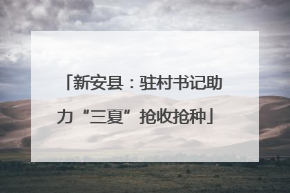 新安县：驻村书记助力“三夏”抢收抢种