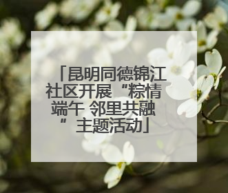 昆明同德锦江社区开展“粽情端午 邻里共融”主题活动