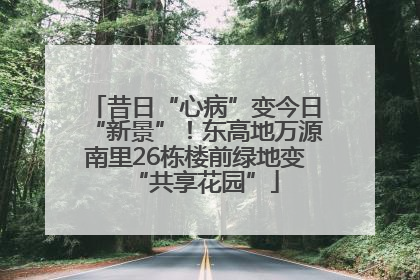 昔日“心病”变今日“新景”！东高地万源南里26栋楼前绿地变“共享花园”