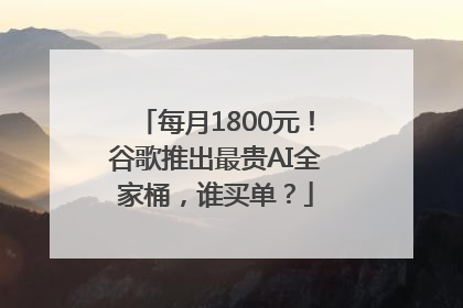 每月1800元！谷歌推出最贵AI全家桶，谁买单？