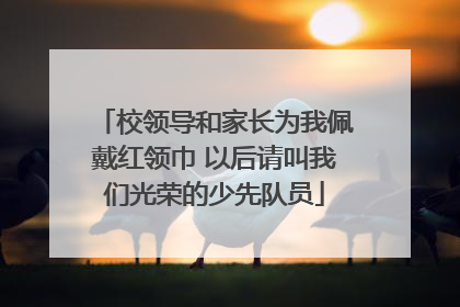 校领导和家长为我佩戴红领巾 以后请叫我们光荣的少先队员