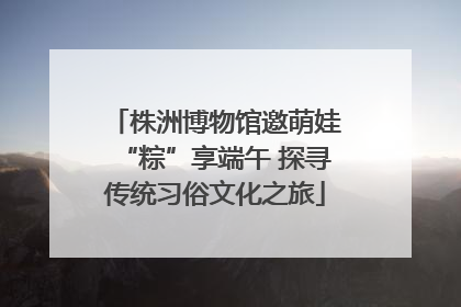 株洲博物馆邀萌娃“粽”享端午 探寻传统习俗文化之旅