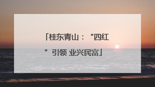 桂东青山：“四红”引领 业兴民富