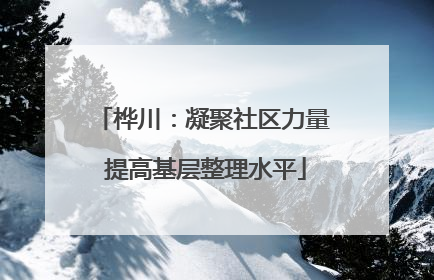 桦川：凝聚社区力量 提高基层整理水平