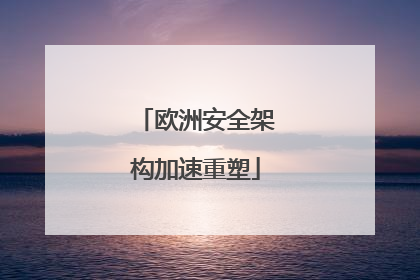 欧洲安全架构加速重塑