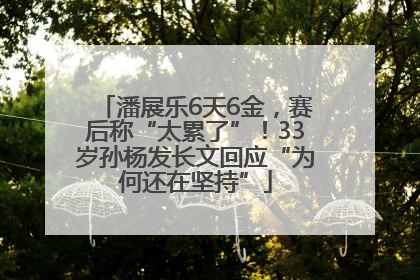 潘展乐6天6金，赛后称“太累了”！33岁孙杨发长文回应“为何还在坚持”