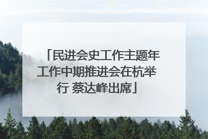 民进会史工作主题年工作中期推进会在杭举行 蔡达峰出席