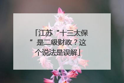 江苏“十三太保”是二级财政？这个说法是误解