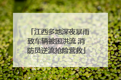 江西多地深夜暴雨致车辆被困洪流 消防员逆流抢险营救