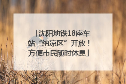 沈阳地铁18座车站“纳凉区”开放！方便市民随时休息