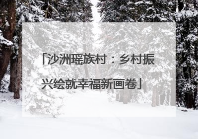 沙洲瑶族村：乡村振兴绘就幸福新画卷