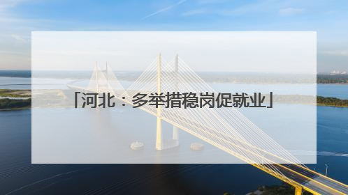 河北：多举措稳岗促就业