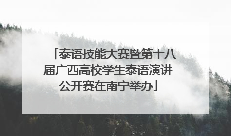 泰语技能大赛暨第十八届广西高校学生泰语演讲公开赛在南宁举办