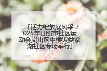 活力绽放展风采 2025年日照市社区运动会岚山区中楼镇娄家湖社区专场举行