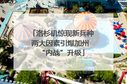 洛杉矶惊现新兵种 两大因素引爆加州“内战”升级