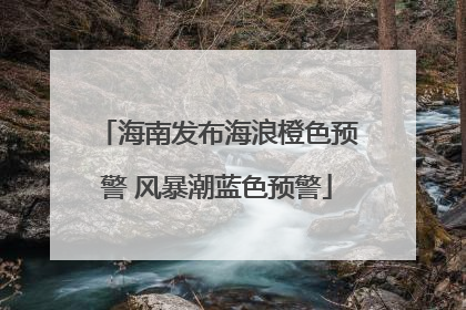 海南发布海浪橙色预警 风暴潮蓝色预警
