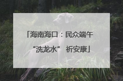 海南海口：民众端午 “洗龙水” 祈安康