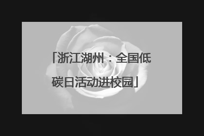 浙江湖州：全国低碳日活动进校园