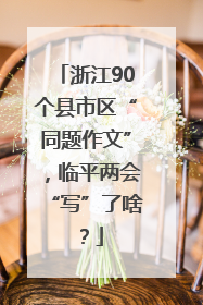 浙江90个县市区“同题作文”，临平两会“写”了啥？