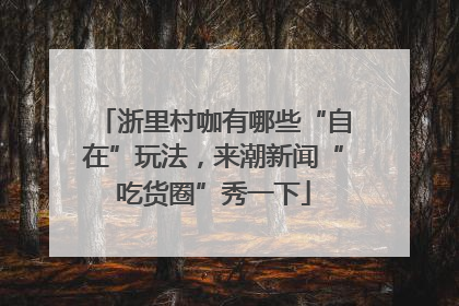 浙里村咖有哪些“自在”玩法，来潮新闻“吃货圈”秀一下