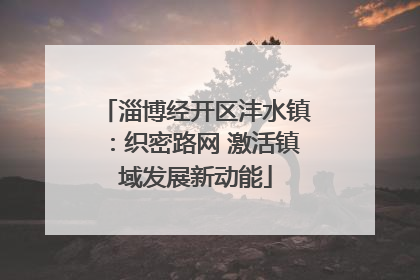 淄博经开区沣水镇：织密路网 激活镇域发展新动能