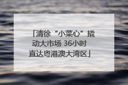 清徐“小菜心”撬动大市场 36小时直达粤港澳大湾区