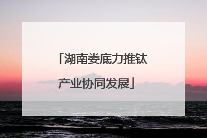 湖南娄底力推钛产业协同发展