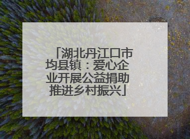 湖北丹江口市均县镇：爱心企业开展公益捐助推进乡村振兴