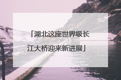 湖北这座世界级长江大桥迎来新进展