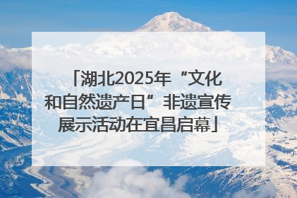 湖北2025年“文化和自然遗产日”非遗宣传展示活动在宜昌启幕