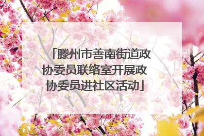 滕州市善南街道政协委员联络室开展政协委员进社区活动