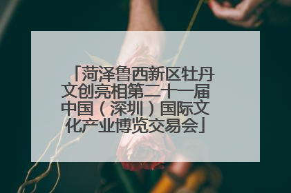 菏泽鲁西新区牡丹文创亮相第二十一届中国（深圳）国际文化产业博览交易会