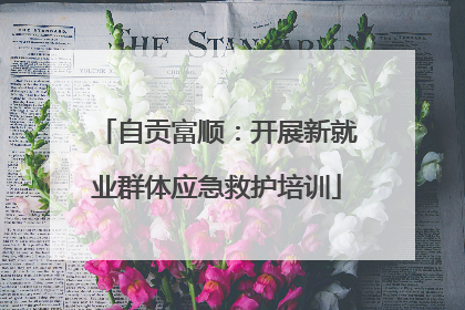 自贡富顺：开展新就业群体应急救护培训