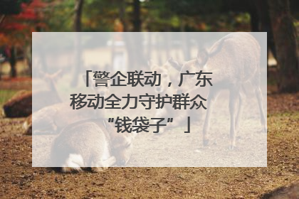 警企联动，广东移动全力守护群众“钱袋子”