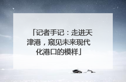 记者手记：走进天津港，窥见未来现代化港口的模样