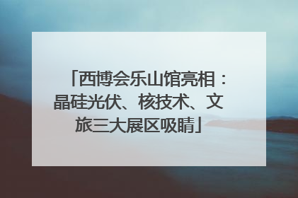 西博会乐山馆亮相：晶硅光伏、核技术、文旅三大展区吸睛