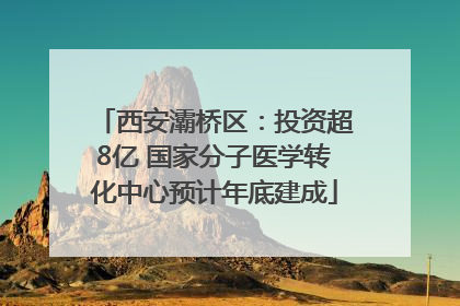 西安灞桥区：投资超8亿 国家分子医学转化中心预计年底建成