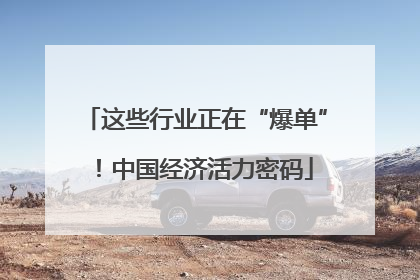 这些行业正在“爆单”！中国经济活力密码